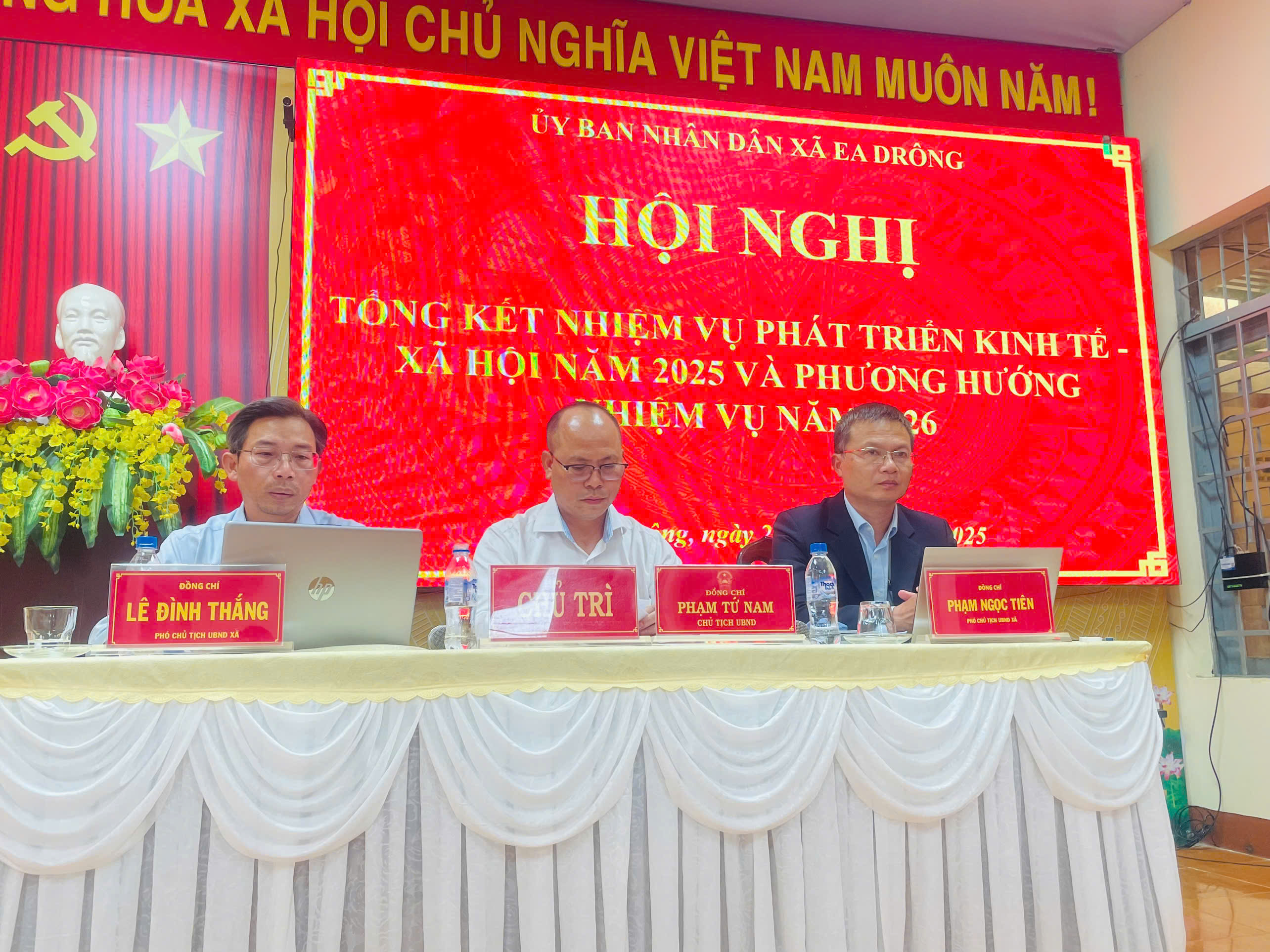 UBND xã Ea Drông tổng kết nhiệm vụ phát triển kinh tế – xã hội năm 2025