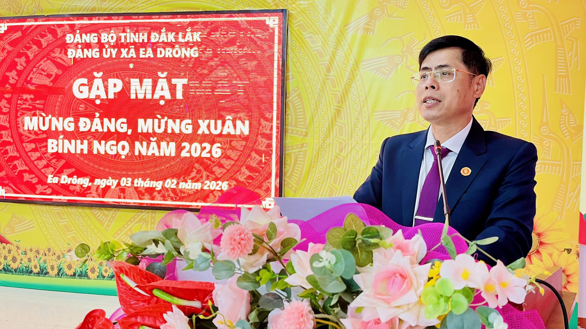 XÃ EA DRÔNG GẶP MẶT KỶ NIỆM 96 NĂM NGÀY THÀNH LẬP ĐẢNG CỘNG SẢN VIỆT NAM, TRAO HUY HIỆU ĐẢNG ĐỢT 3/2/2026