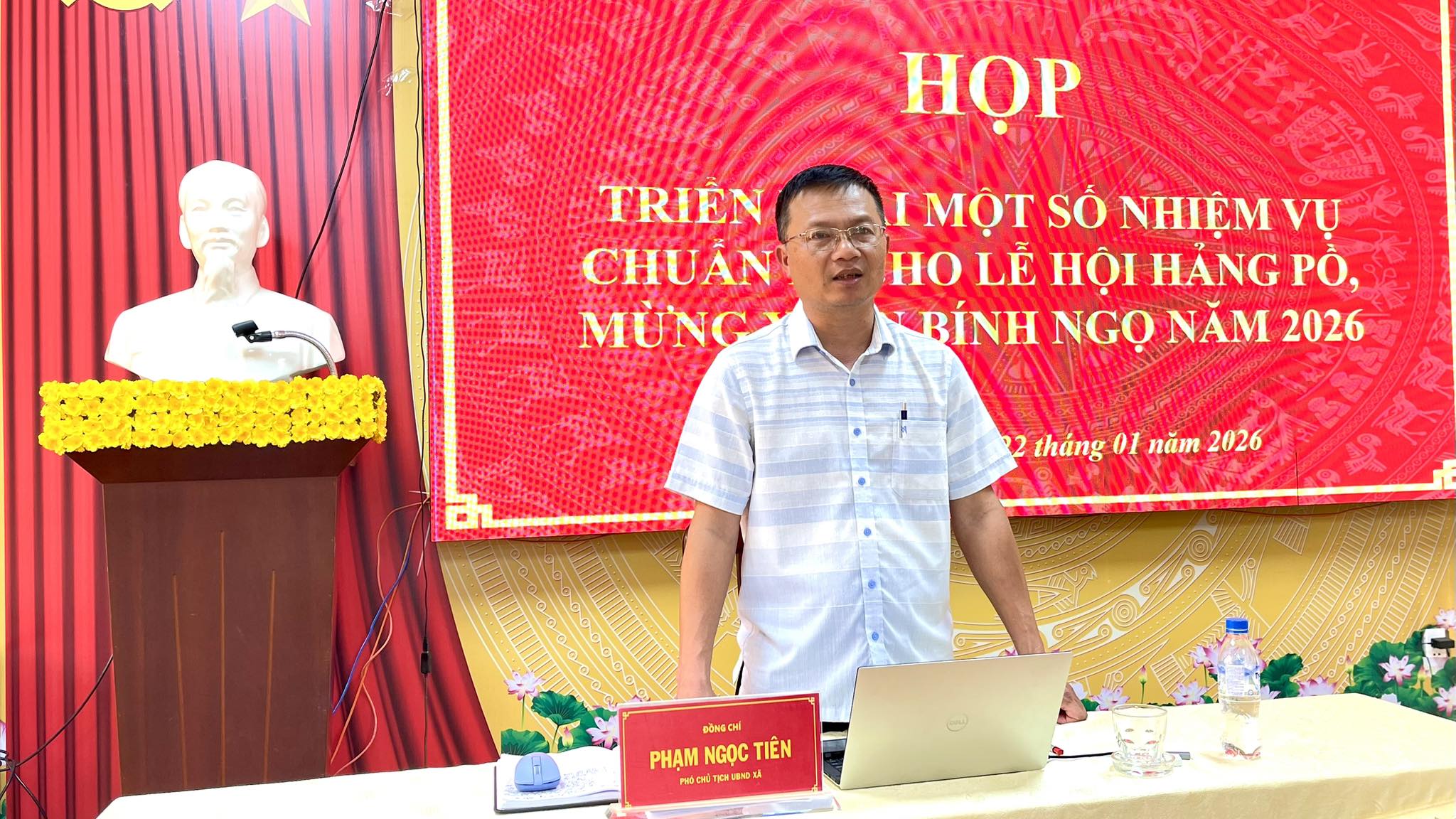 XÃ EA DRÔNG HỌP ĐÁNH GIÁ TIẾN ĐỘ TỔ CHỨC LỄ HỘI HẢNG PỒ MỪNG XUÂN BÍNH NGỌ 2026