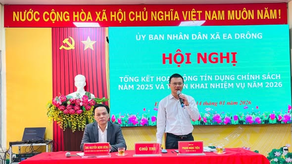 XÃ EA ĐRÔNG TỔNG KẾT CÔNG TÁC TÍN DỤNG CHÍNH SÁCH NĂM 2025.